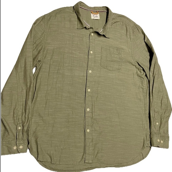 Koto Other - Koto Men’s Lightweight Cotton Green Button Down Shirt Sz XL Travel Hiking Trail
